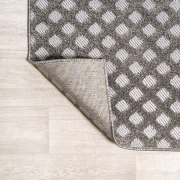 Rabat High-low Pile Mini-diamond Trellis Area Rug